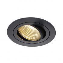 NEW TRIA LED ROUND SET zwart mat 1xLED 2700K