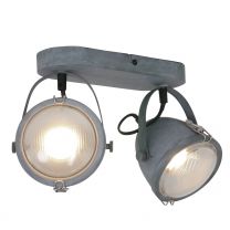 Wandlamp Paco Industrieel Grijs / Wit 1312GR 2x7W 2x480LM