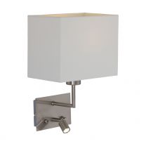 Wandlamp Nouveau Modern Staal / Crème 1472ST 3W 240LM