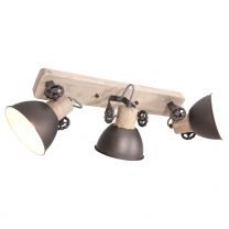 Plafondspot Gearwood Trendy Antraciet / Hout 2133A 40W