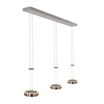 Hanglamp Piola 3501ST Staal 3 lichts 