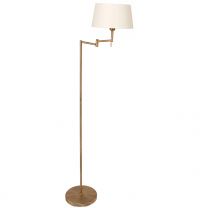 Vloerlamp Bella Klassiek Brons / Wit 5894BR 60W