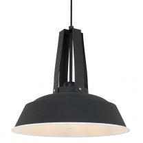 Hanglamp Eden Industrieel Zwart / Wit 7704ZW 60W