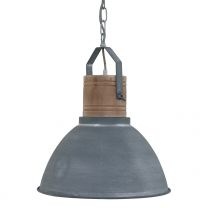 Hanglamp Emile Industrieel Grijs / Hout 7781GR 60W