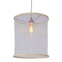 Hanglamp Finn Trendy Wit / Hout 7993W 40W