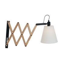 Wandlamp Dion Scandinavische Stijl Beuken / Crème 8852BE 40W