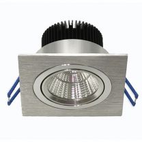 The Solution LED Inbouwspot Kantelbaar Vierkant 9W 827 765lm Alu geschuurd